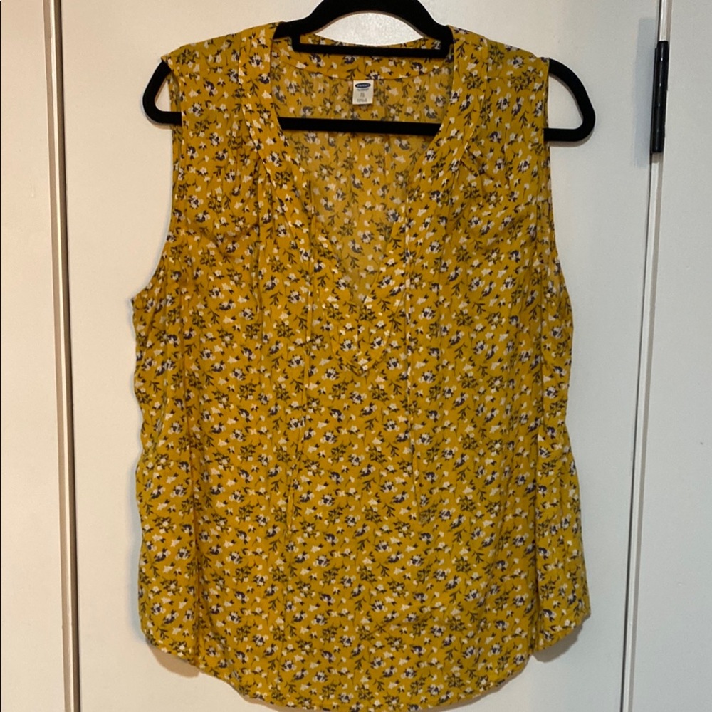 Old Navy Gold Floral Tank Top
